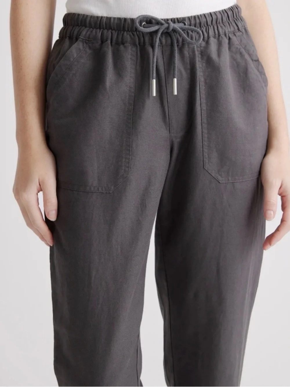 QUINCE Cotton Linen Twill Straight Leg Pant